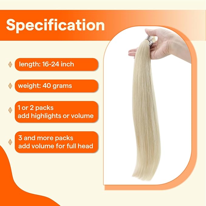 Full Shine Itip Human Hair Extensions 20 Inch Color 60 Platinum Blonde 40 Grams I Tip Hair Extensions Real Human Hair Straight Fusion Extensions for Women