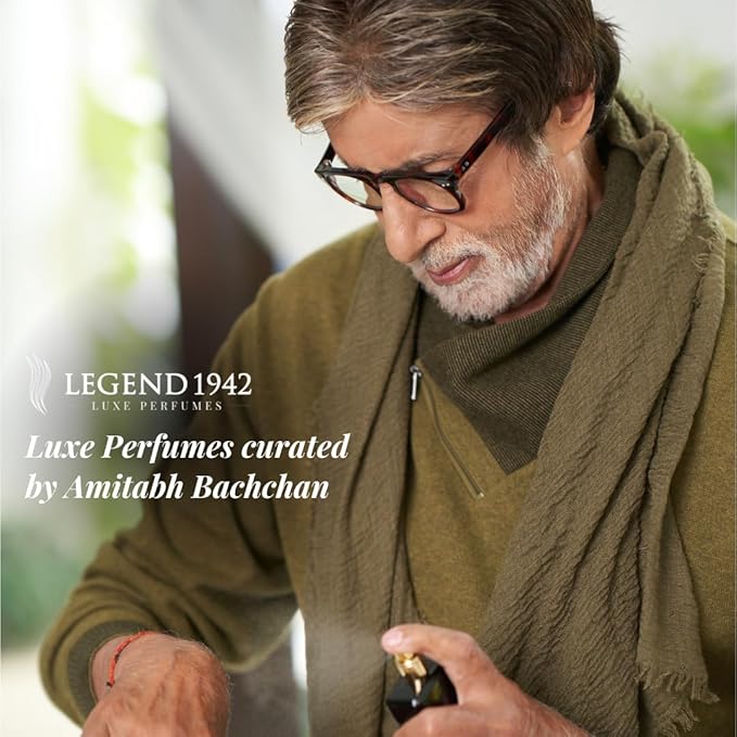 Luxe Perfumes by Amitabh Bachchan | Heritage White Long Lasting Perfume For Men & Women | Cologne - Woody Fragrance | Birthday Anniversary Husband Wife Gifts | Everyday Essentials | 100Ml
