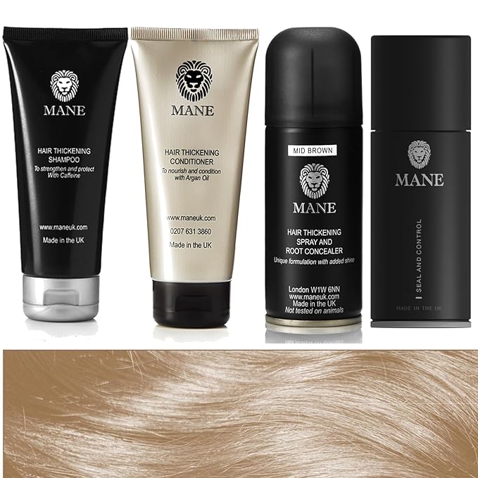 MANE Hair Thickening Spray Travel Pack (Medium Brown)