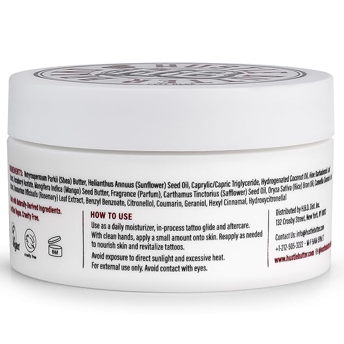 Hustle Butter Deluxe – Tattoo Butter for Before, During, and After the Tattoo Process – Anti-Inflammatory Lubrication – 100% Vegan Replacement for Petroleum-Based Products – 5 oz (2 Pack)