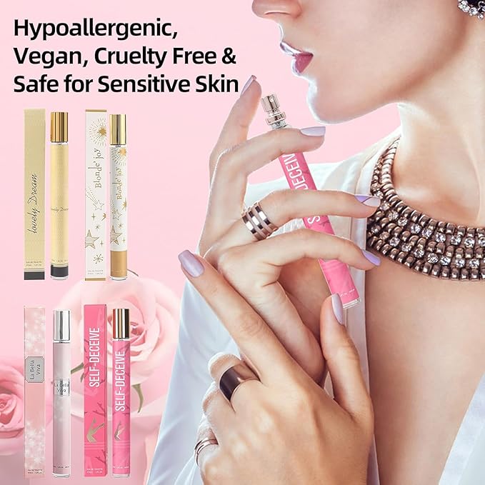4 Pack Perfumes for Women (4x35ml),Valentines Day Gifts for Her, Gifts for Women,Teen Girls,Travel Size Perfume,Natural Fruity Floral Fragrances Eau de Toilette Long Lasting Perfume Body Spray