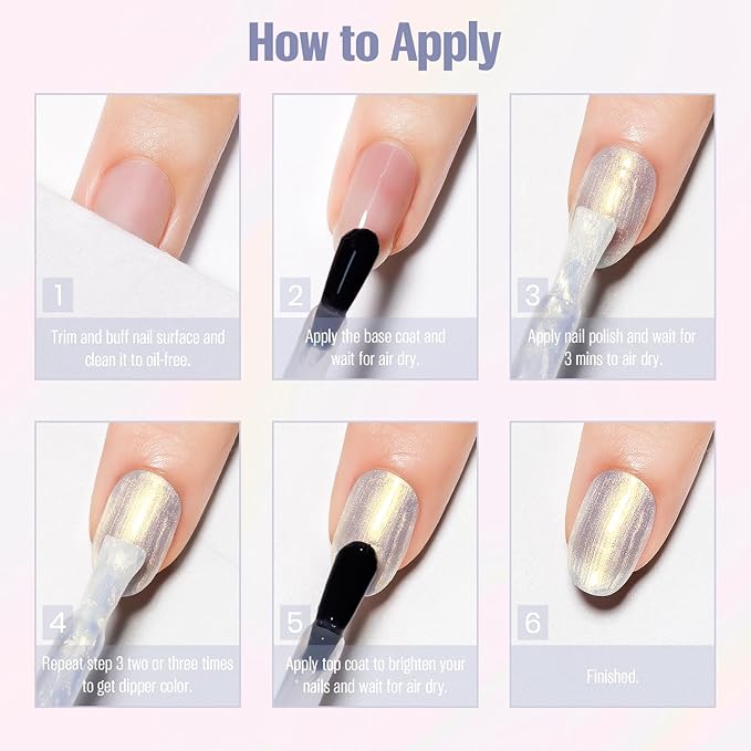 Pearl Yellow Iridescent Nail Polish 15ml - Aurora Mermaid & Unicorn Glossy, Quick Dry Air Dry Long Lasting, Oil-Based Vegan Nail Art Polish - DIY at Home