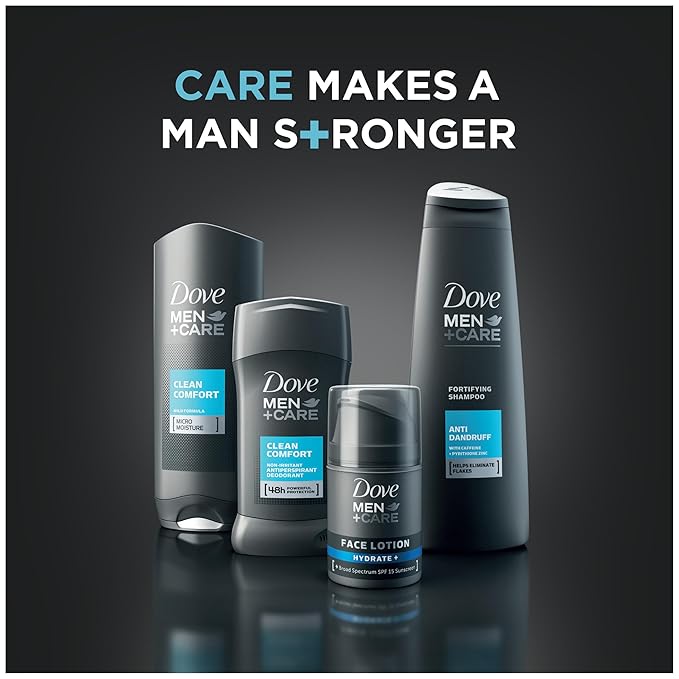 Dove Men+Care Antiperspirant Deodorant Stick Clean Comfort 72-Hour Sweat & Odor Protection Antiperspirant for Men With 1/4 Moisturizing Cream 0.5 oz (Pack of 3)
