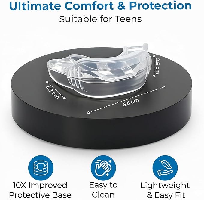 Reviv R1 Mouth Guard for Grinding Teeth at Night | Food-Grade Silicone Night Guard | Bite Guard for Teeth Clenching Nighttime Protection During Sleep for Men & Women As Anti Clenching (Small Clear)