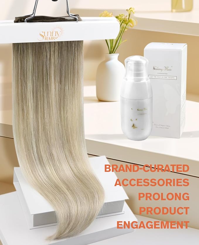 Sunny Hair Genius Weft Hair Extensions Human Hair Ombre Sew In Hair Extensions Real Human Hair Ash Blonde Ombre Platinum Blonde Genius Weft Human Hair Extensions Hand Tied Weft Extensions 14 Inch 50G