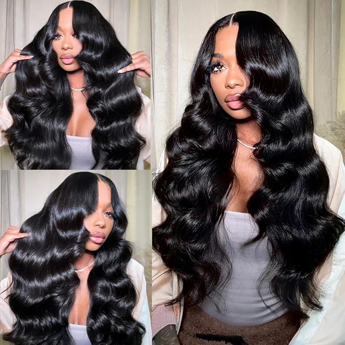 Natural Black Human Hair Wig Body Wave 13x6 Lace Front Wigs Human Hair Wigs For Black Women 22 Inch