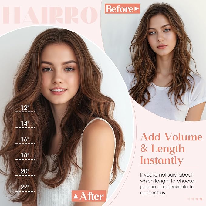 Hairro Wire Hair Extensions Human Hair, Fish Line Invisible Adjustable & Clips in Extensions Straight, 100% Real Hairpieces Seamless Blending for Women, 20 Inch 100g Bleach Blonde