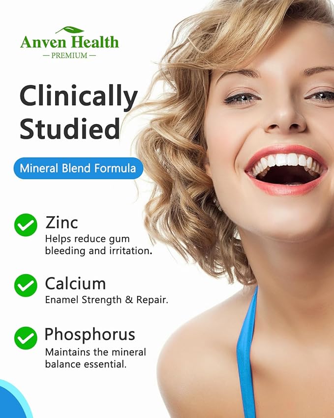 Oral Probiotics Lozenges for Mouth Bad Breath & Gum Repair - Mineral Fusion with Zinc + Calcium for Dry Mouth Relief, Enamel Shield, Mint Flavor with Xylitol - 270 Lozenges, Sugar-free