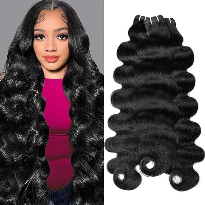 12A Body Wave Bundles 18 20 22 Inch Brazilian Hair Body Wave Human Hair Bundles 100% Unprocessed Brazilian Virgin Remy Hair Human Hair 3 Bundles Human Hair Extensions Natural Color