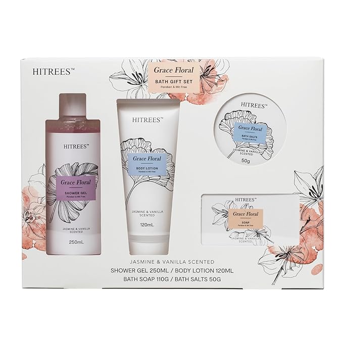Birthday Gifts for Women Christmas Birthday Self Skin Care Set for Women, 4Pcs Spa Kit Gifts for Bath Spa Exfoliating & Hydrating Body Care Travel Set, Nourishing Skin Care Perfect Holiday Gift