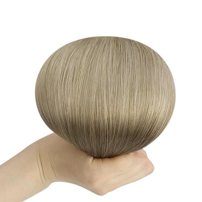 Full Shine Weft Hair Extensions Huam Hair Ombre Sew In Hair Extensions Real Human Hair Sew In Human Hair Bundles Balayage Brown To Ash Blonde Mix Platinum Blonde Weft Extensions 12 Inch 80G