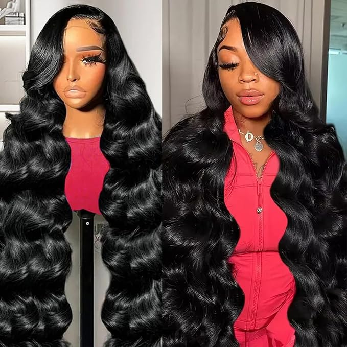 13x6 Body Wave Lace Front Wigs Human Hair Wig 250 Density 15A Raw HD Lace Frontal Human Hair Wigs for Women 28 inch