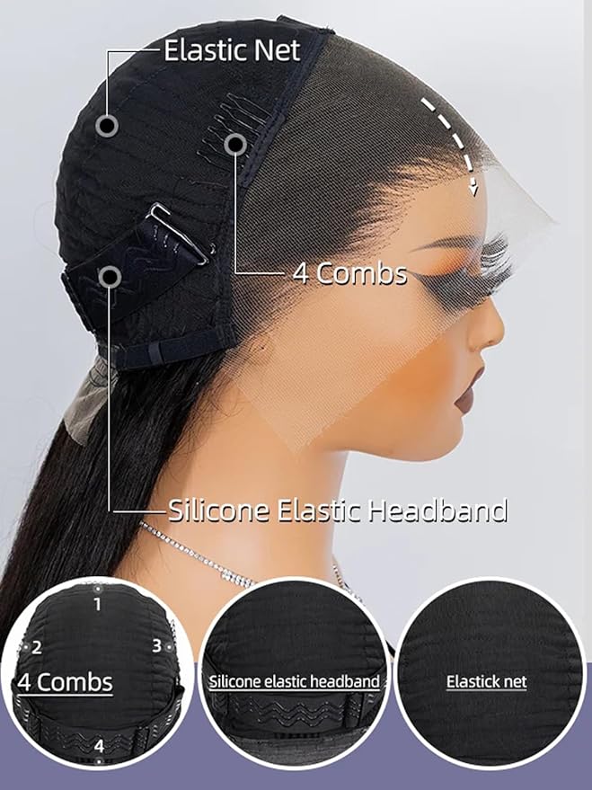 ORIGINAL QUEEN Kinky Curly Lace Front Wigs Human Hair 200 Density 13x6 Lace Frontal Wig Afro Curly Human Hair Wigs for Women Pre Plucked Pre Bleached Knots Natural Color 30Inch