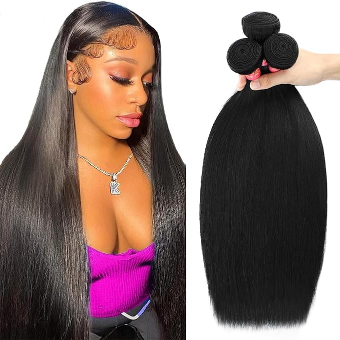 14 16 18 inch KAITHLYPO Natural Black Straight Human Hair Bundles