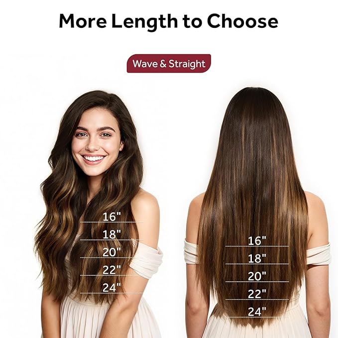 Clip in Hair Extensions Real Human Hair, Silky Remy Hair Extensions Clip Ins, Salon Quality Straight Human Hair for Women, Dark Brown to Chestnut Brown #2TP6/2 22Inch 120G 7PCS
