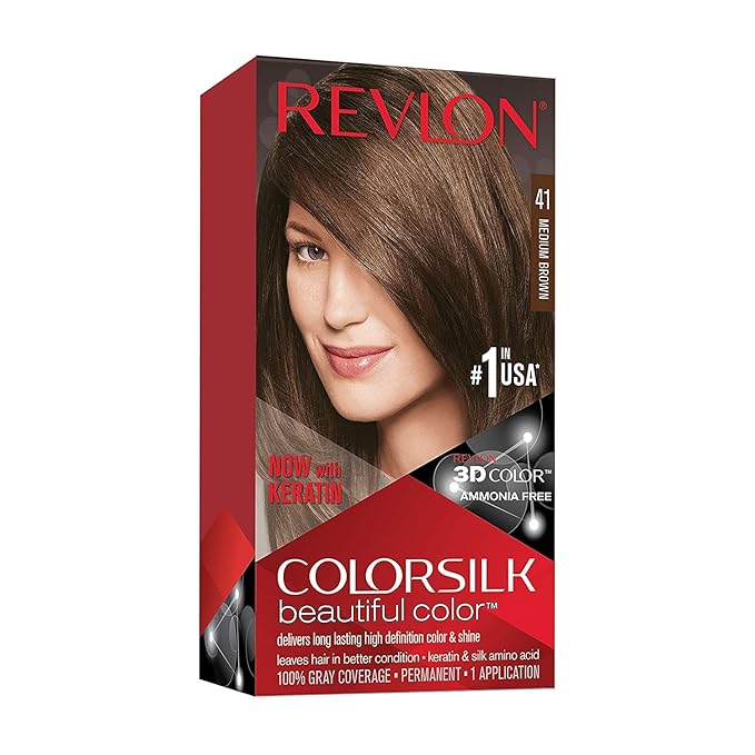 Revlon ColorSilk Beautiful Color 41 Medium Brown 1 ea (Pack of 5)