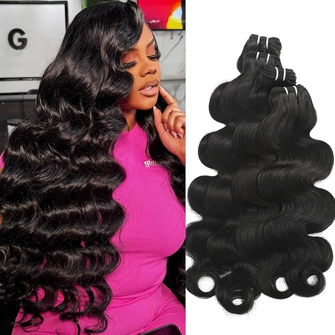 Body Wave Bundles Human Hair 12 14 16 18 Inch 12A Body Wave Human Hair Bundles 100% Unprocessed Brazilian Virgin Remy Hair Extensions Natural