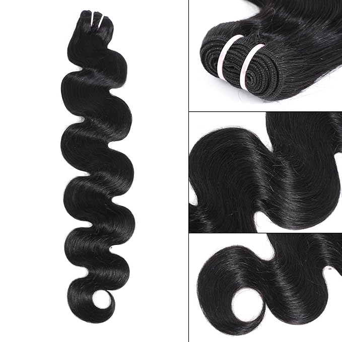 15A Raw Indian Human Hair Bundles Body Wave Bundles Human Hair,Triple Lifespan Virgin Remy Hair,No Tangle Shedding,Keep Texture Silky Soft After Multiple Washes (1 Bundle Natural Black, 22 inch)