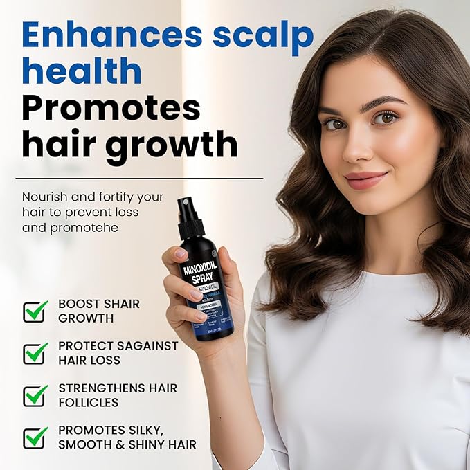 5% Minoxidil Spray,3 pack– High-Efficiency Hair Loss Product to Prevent Thinning, and Hair Regrowth Treatment for Stronger, Fuller Hair