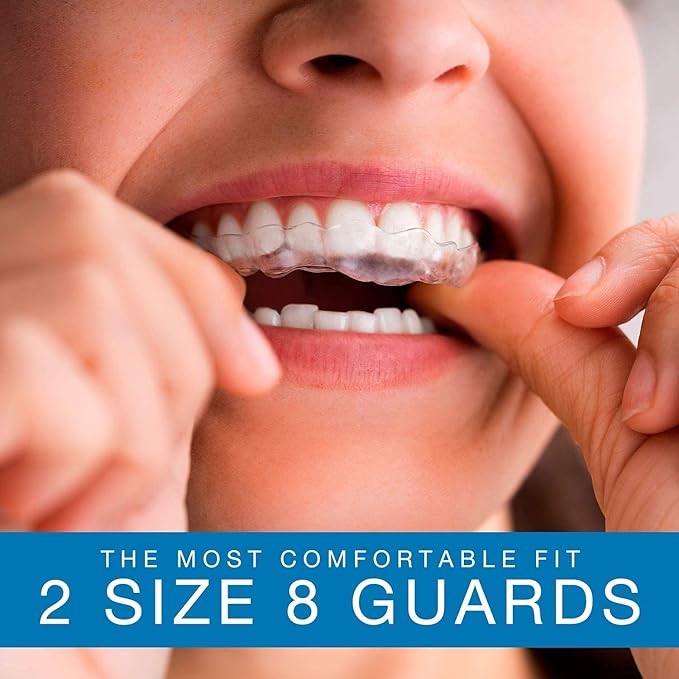 Mouth Guard for Grinding Teeth at Night: Moldable Dental Guard for Sleeping - Nighttime Protection for Teeth (8 Counts)