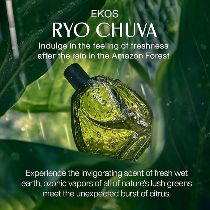 Natura - Ekos Ryo Chuva Eau de Toilette Aquatic Citrus Unisex Fragrance 75ml - Inspired by The Amazonian Rivers - Notes of Mandarin, River & Rain, Jasmine Sambac, Rose, Vetiver & Musk
