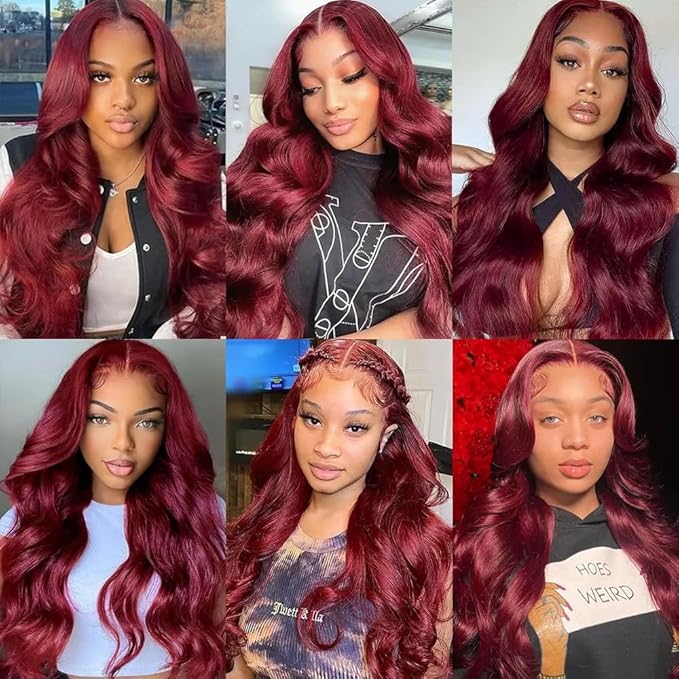 99J Human Hair Bundles Burgundy Body Wave Bundles 14 16 18 inch Red Bundle Human Hair 99j Body Wave Bundle 150g