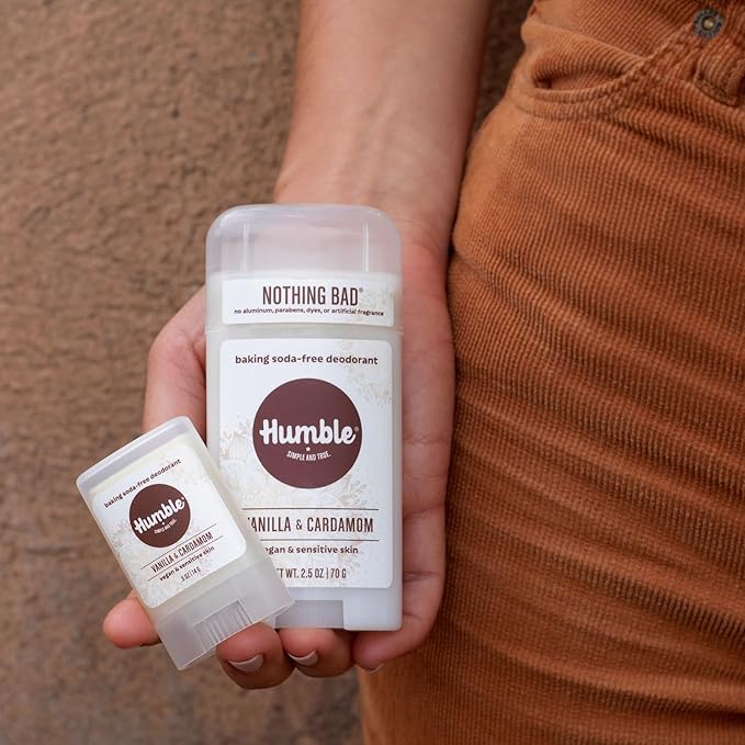 HUMBLE BRANDS Vegan & Sensitive Skin Formula Baking Soda Free, Vanilla & Cardamom