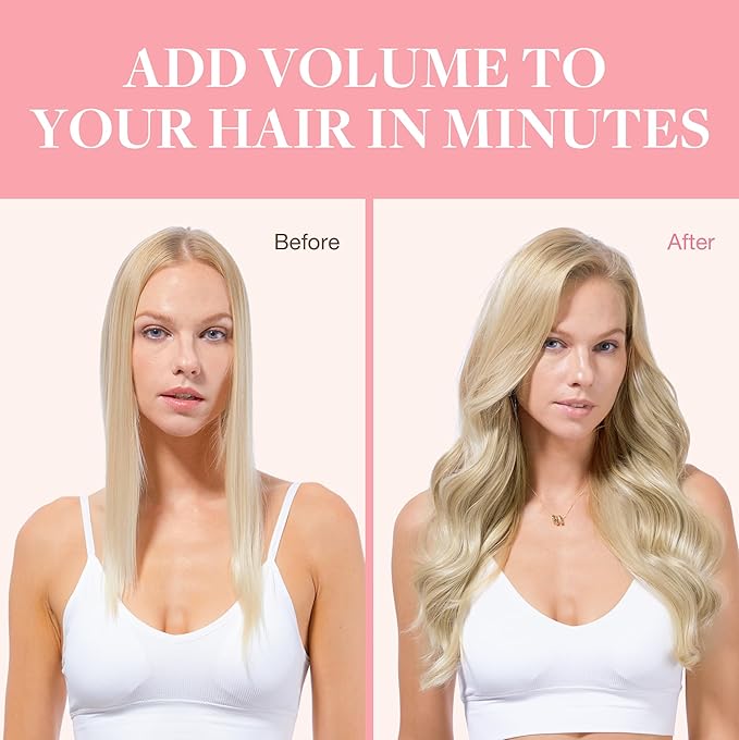 GOO GOO Clip in Hair Extensions Real Human Hair, Remy Human Hair Extensions Clip ins for Women, Natural Human Hair, 12inch 85g 7Pcs, #60A Platinum Blonde