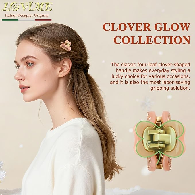 2026 Premium Durable Hair Claw Clip for Women, Original Italian Designed Strong Grip Hair Clips for Normal Fine Thin Hair, No Slip Jaw Clips with Gift Box for Christmas Birthday Girls, 1.2 Inch Pink