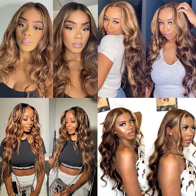 Honey Blonde Wig Human Hair Body Wave 13x6 Lace Front Wigs Human Hair Wigs For Black Women 32 Inch