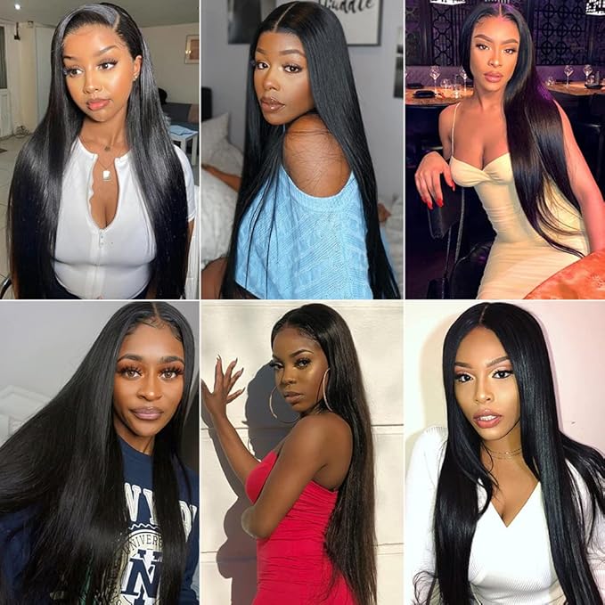 Straight Bundles Natural Black Human Hair Bundles 20 22 24 inch Brazilian Straight Hair Weave Bundle