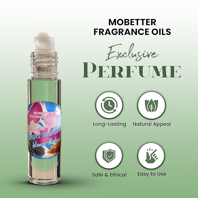 MOBETTER FRAGRANCE OILS Pink Sugar Berry Blaster Women Perfume Body Oil 1/3 oz roll on Glass Bottle