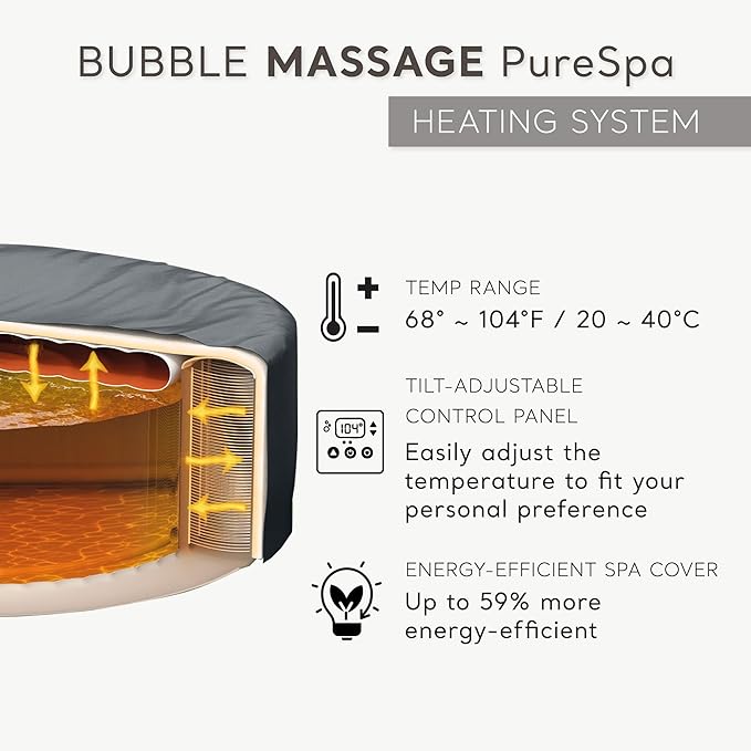 INTEX PureSpa 6 Person Bubble Massage Inflatable Hot Tub Spa Bundled with Battery Powered Multicolor LED Light, and Adjustable Headrest (2 Pack)
