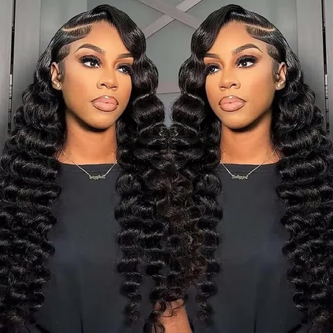 FASHION PLUS 15A Loose Deep Wave Human Hair Bundles with Closure (20 22 24+20") 5x5 HD Lace Closure With Bundles 100% Unprocessed Brazilian Loose Deep Wave Bundles Human Hair Natural Color