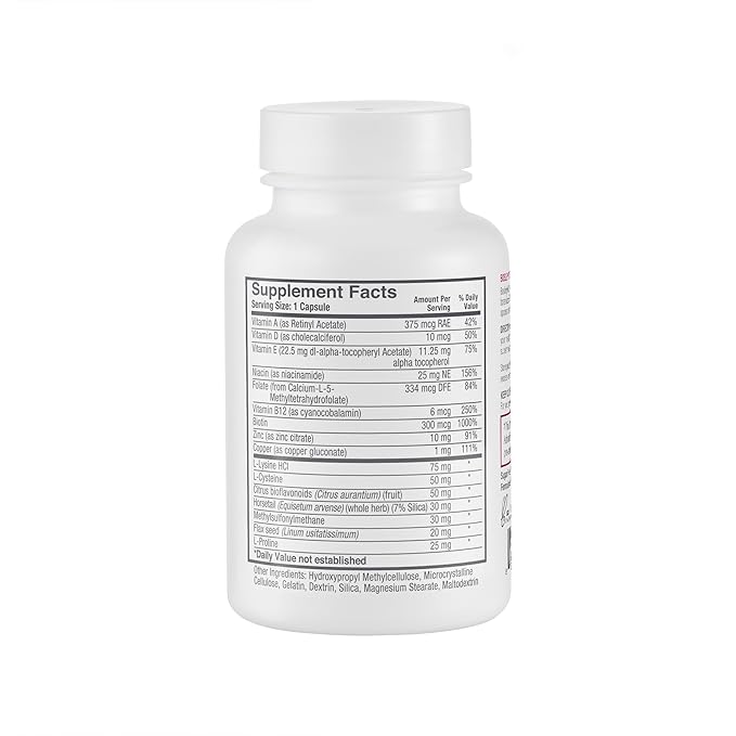 Women’s Healthy Hair Growth Supplements – DHT-Blocking Botanicals with Biotin, Niacin, Zinc & L-Lysine – Rich in Vitamins & Minerals – Supports Thicker, Fuller Hair – 60 Capsules (2-Month Supply)
