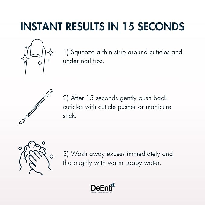 Instant Cuticle Remover Gel, Professional Cuticle Softener with Instant 15-Second Removal, 8oz Bottle for Hand, Foot & Nail Care, Salon Quality Manicure & Pedicure Supplies