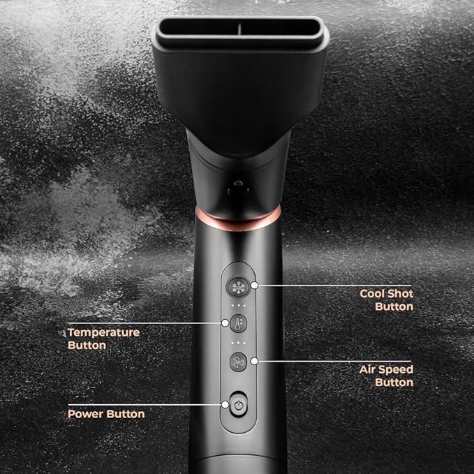 SRILabs StyleWrap Pro 7-in-1 Coanda Air Hair Multi Styler Dryer Brush with Negative Ions, Lighter and Foldable Design, Quiet Brushless Motor, Aviation-Grade Aluminum, Memory Function