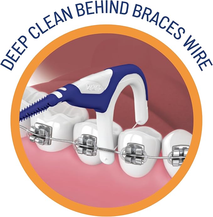 OrVance Braces Flosser - Designed for Braces for an Easy & Effective Clean, Ultra Strong Floss - 40 Count (Pack of 2)