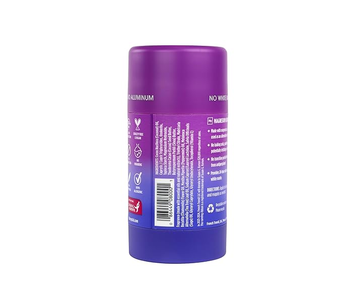 Crystal Magnesium Solid Stick Natural Deodorant, Non-Irritating Aluminum Free Deodorant for Men or Women, Safely and Effectively Fights Odor, Lavender + Rosemary, 2.5 oz