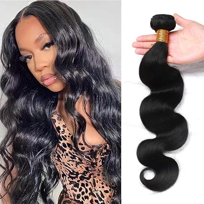 Brazilian Body Wave Bundles Human Hair 100% Unprocessed Virgin Human Hair Bundles Body Wave Natural Black Machine Double Weft Bundle