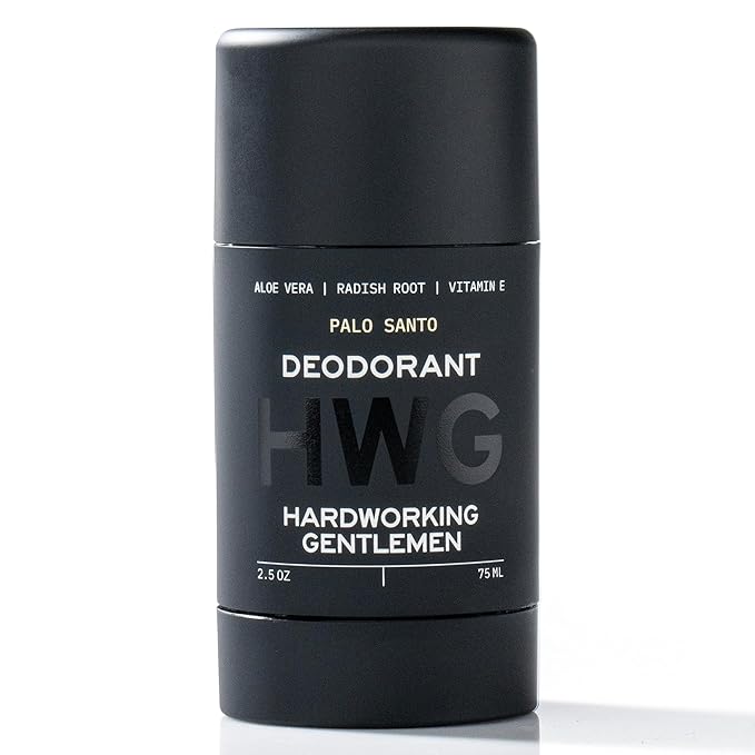 Hardworking Gentlemen - Mens Fresh Body Deodorant Stick - All Natural Organic Ingredients including Vitamin E and Aloe Leaf - Made in USA (Palo Santo)