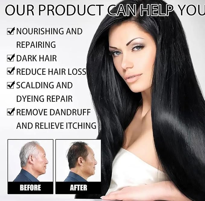 Hair Dye Color Shampoo (7 Colors Available to Choose) 500mL each (CHESTNUT BROWN, 500mL)