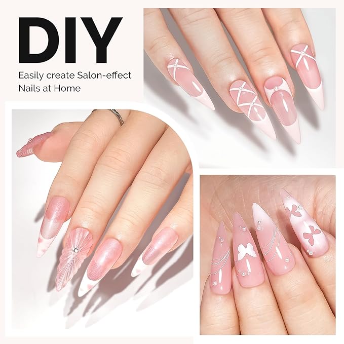MelodySusie Stiletto X Nail Tips - 300Pcs 15Sizes Clear Acrylic, Half Matte Full Cover Press on Nails for DIY Extension & Salon Use, Pre-Shaped for Long-Lasting Manicure