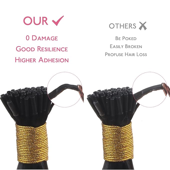 WENNALIFE I Tip Hair Extensions Human Hair, 50g 50s 20 Inch Chocolate Brown Remy Itip Human Hair Extensions Invisible Itips Straight I Tips Fusion Extensions Real Human Hair