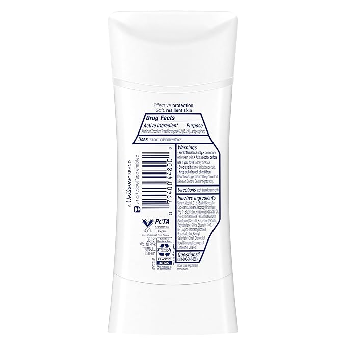 Dove Advanced Care Antiperspirant Deodorant Stick Rose Petals 4 Count for after shave care for underarms 72 hour odor control with all-day sweat protection stick for soft underarms 2.6 oz