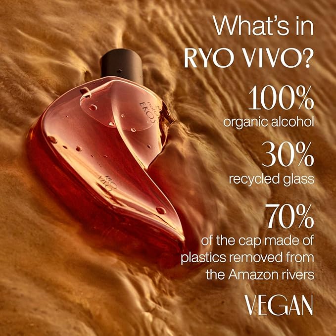 natura Ekos Ryos Vivo Eau de Toliette Aquatic Floral Unisex Fragrance 75ml - Inspired by The Amazonian Rivers - Notes of Pomelo, Orange, Orange Blossom, Rose Jarana Flower, Cedar & Copahu Balm