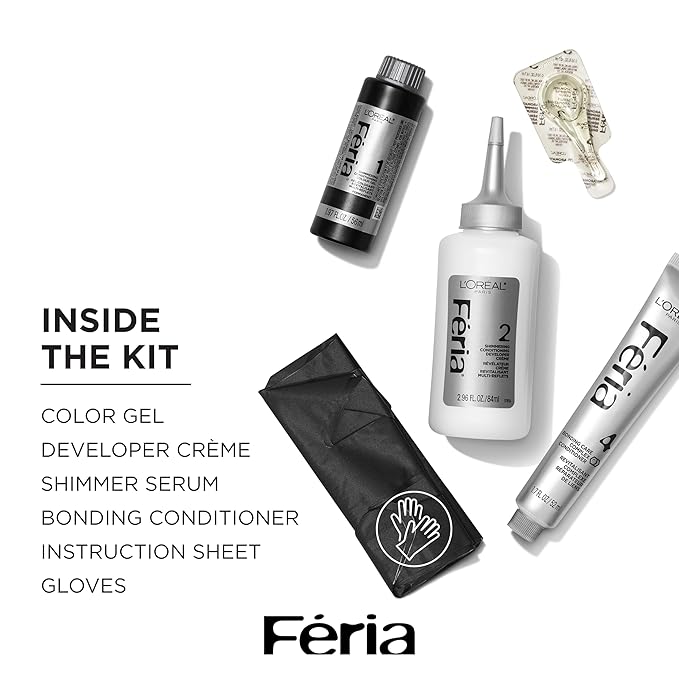 L'Oreal Paris Feria Multi-Faceted Shimmering Permanent Hair Color, 36 (Chocolate Cherry) Deep Burgundy Brown, Pack of 1 Hair Dye Kit
