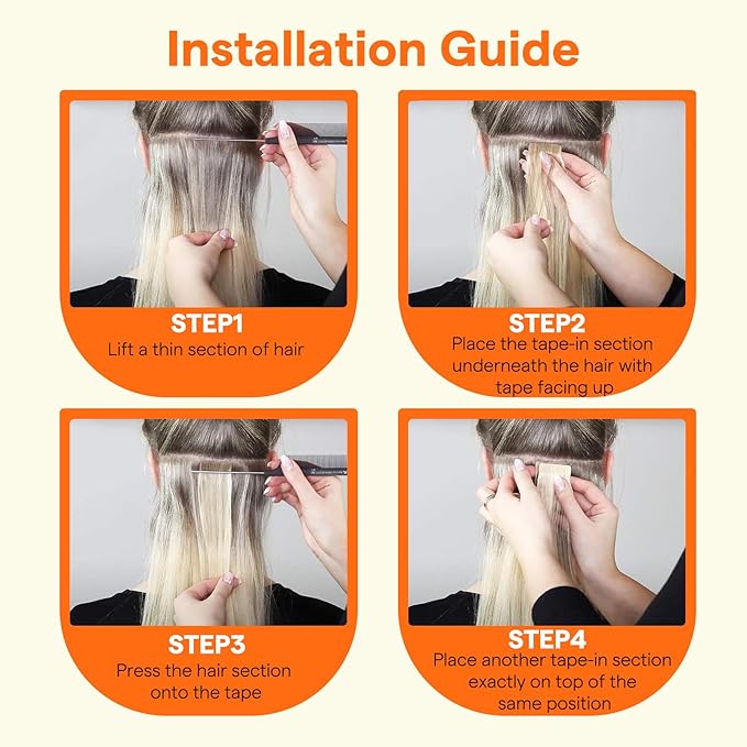 Full Shine Injected Real Human Hair Tape in Extensions Color Dark Brown 3 Fading to 8 and 22 Blonde 24 Inch Machine Remy seamless Tape in Hair Extensions 20 Pcs 50G Long Straight for Wedding