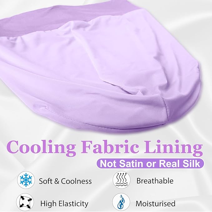 Sleep Cap Bonnet for Sleeping Black Women Men, Adjustable Cooling Lining Bonnets for Curly Hair Wrap Braids Beanie Night Hat
