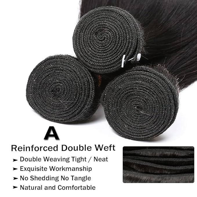 12A Human Hair Bundles 20 22 24 Inch Body Wave Bundles Human Hair 100% Unprocessed Brazilian Virgin Hair Quick Weave Extensions Natural Black